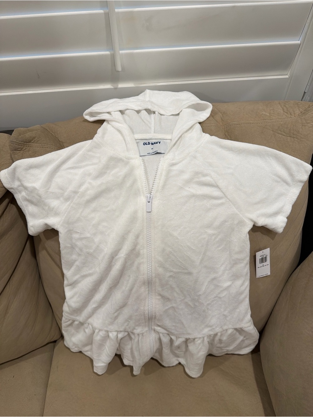 Old Navy Girls Hooded Terry Cloth Cover-Up, size 4T